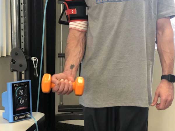 BFR therapy with hand weight