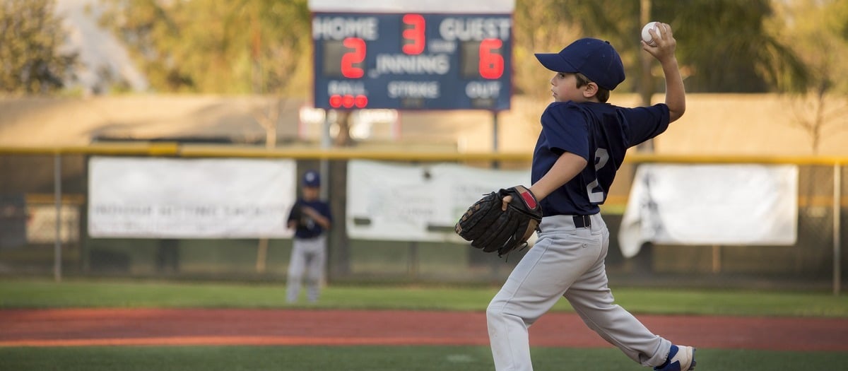Youth Little League Baseball Pitcher