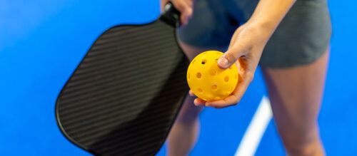 Pickleball Player Ready for Serve