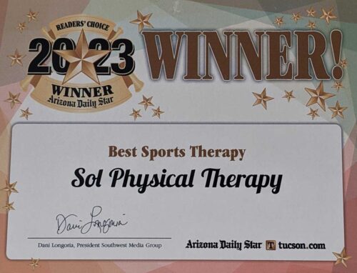 Sol named 2023 Reader's Choice Award Winner for Best Sports Therapy