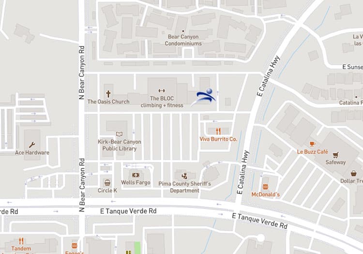 Tanque Verde Clinic map